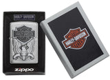 Engravable | Harley Davidson "Made in USA" Zippo. Brushed Chrome
