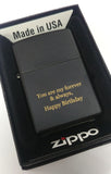 Engravable | Black Matte Zippo Lighter.