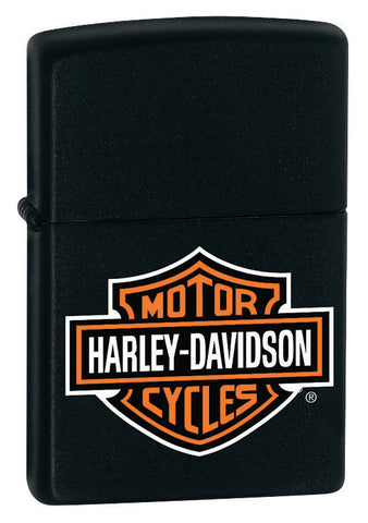 Engravable | Black Harley Davidson Zippo lighter.