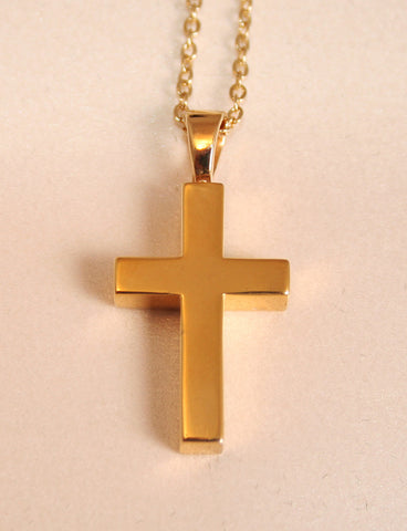 Buy Plain Cross Necklace in 9ct Gold, Gold Cross, Cross Jewellery, Eternal  Faith Jewellery, Communion, Baptism or Christening Gift Online in India -  Etsy