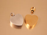 Heart shaped jewellery urn - stainless steel