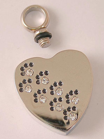 Engraved | Paws to Heaven Heart Pet Cremation pendant