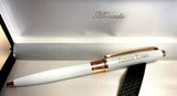 Armada Pen - White with Rose Gold trim. Engrave your pen today.