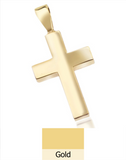 Gold Cross necklace with sealed compartment.