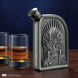 Engraveable GoT | Iron Throne Hip Flask | Royal Selangor Pewter