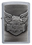 Engravable | Harley Davidson Iron Eagle Emblem Zippo. Street Chrome
