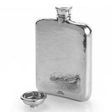 Engraveable | Royal Selangor 140ml (leather texture) Impression Pewter Hip flask LG.