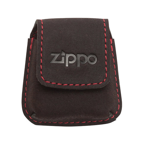 Zippo Brown Leather Pouch with loop.