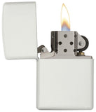 Engravable | Matte White Zippo Lighter.