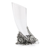 Engraveable | Sinuous serpents base wrapped around a Lewis Drinking Horn | Royal Selangor.