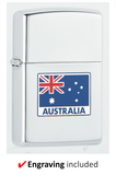 Engravable  | Zippo Lighter with Australian Flag.