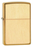 Engravable | Birch Wooden brushed brass Zippo Lighter.