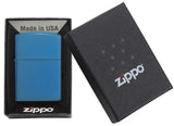 Engravable | Sapphire (blue) Zippo Lighter.