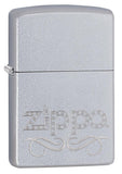 Engravable | Scroll Satin Chrome Zippo Lighter.