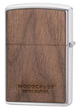 Engravable | Walnut Wooden brushed chrome Zippo Lighter.